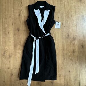 NWT Calvin Klein Tuxedo Wrap Dress| size 10P